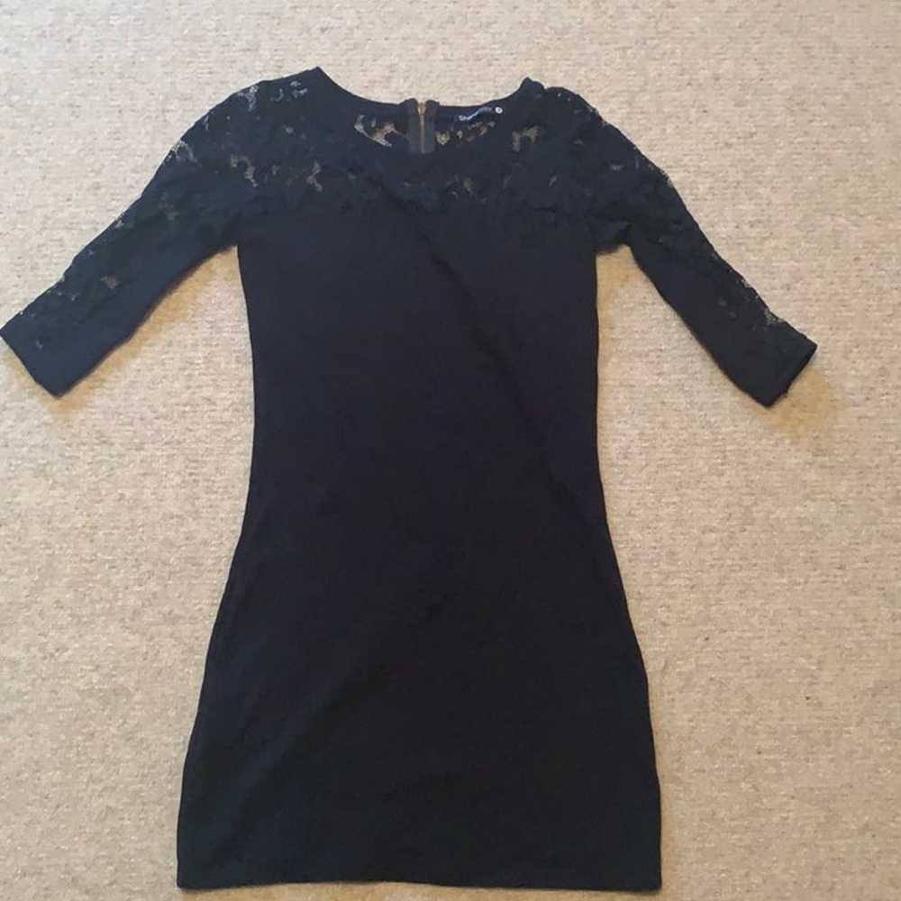 navy lace bodycon dress - image 1
