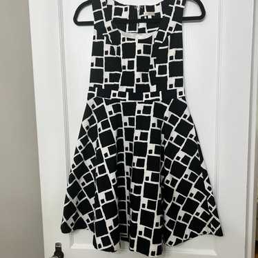 Shoshanna black and white sleeveless Aline dress … - image 1