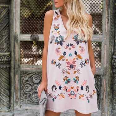 By Together Floral Embroidered Pink Dress