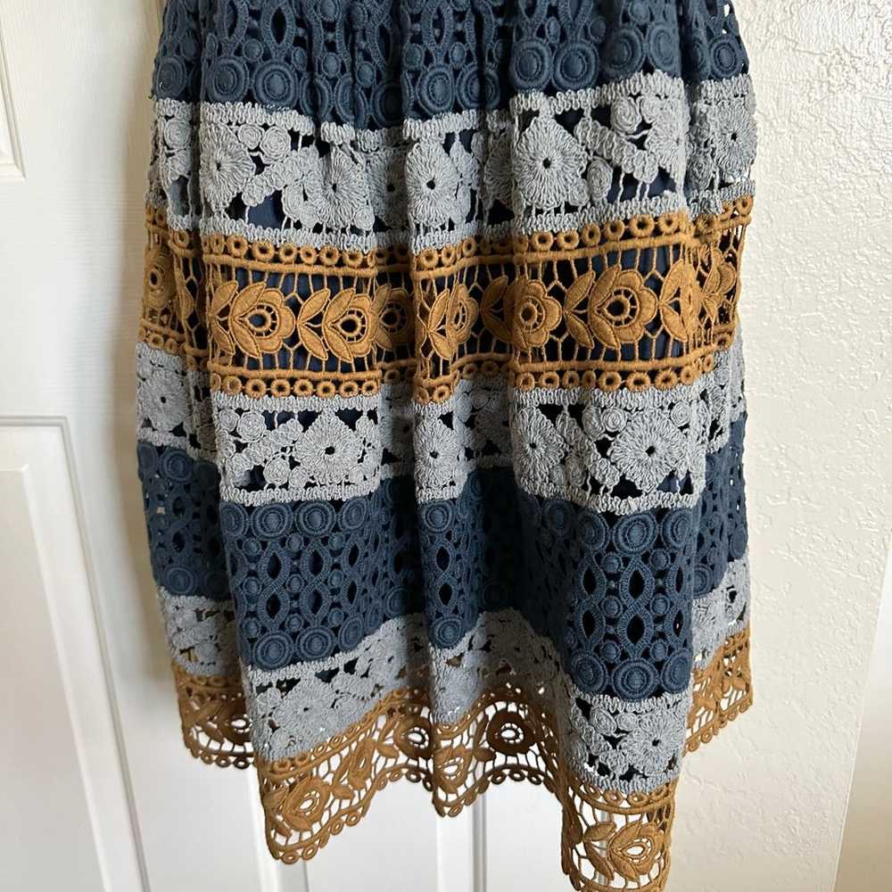 NWOT$218 Anthropologie Maeve Floral Crochet Fit &… - image 12