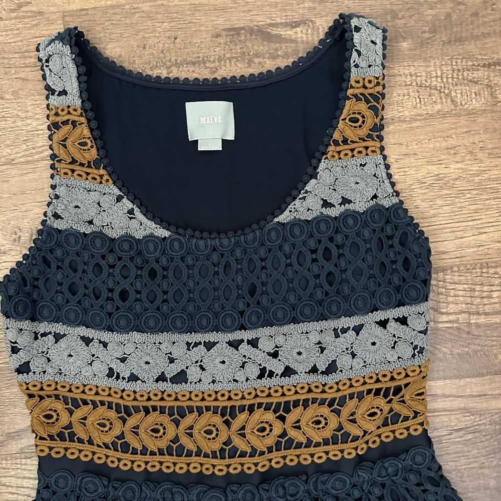 NWOT$218 Anthropologie Maeve Floral Crochet Fit &… - image 7