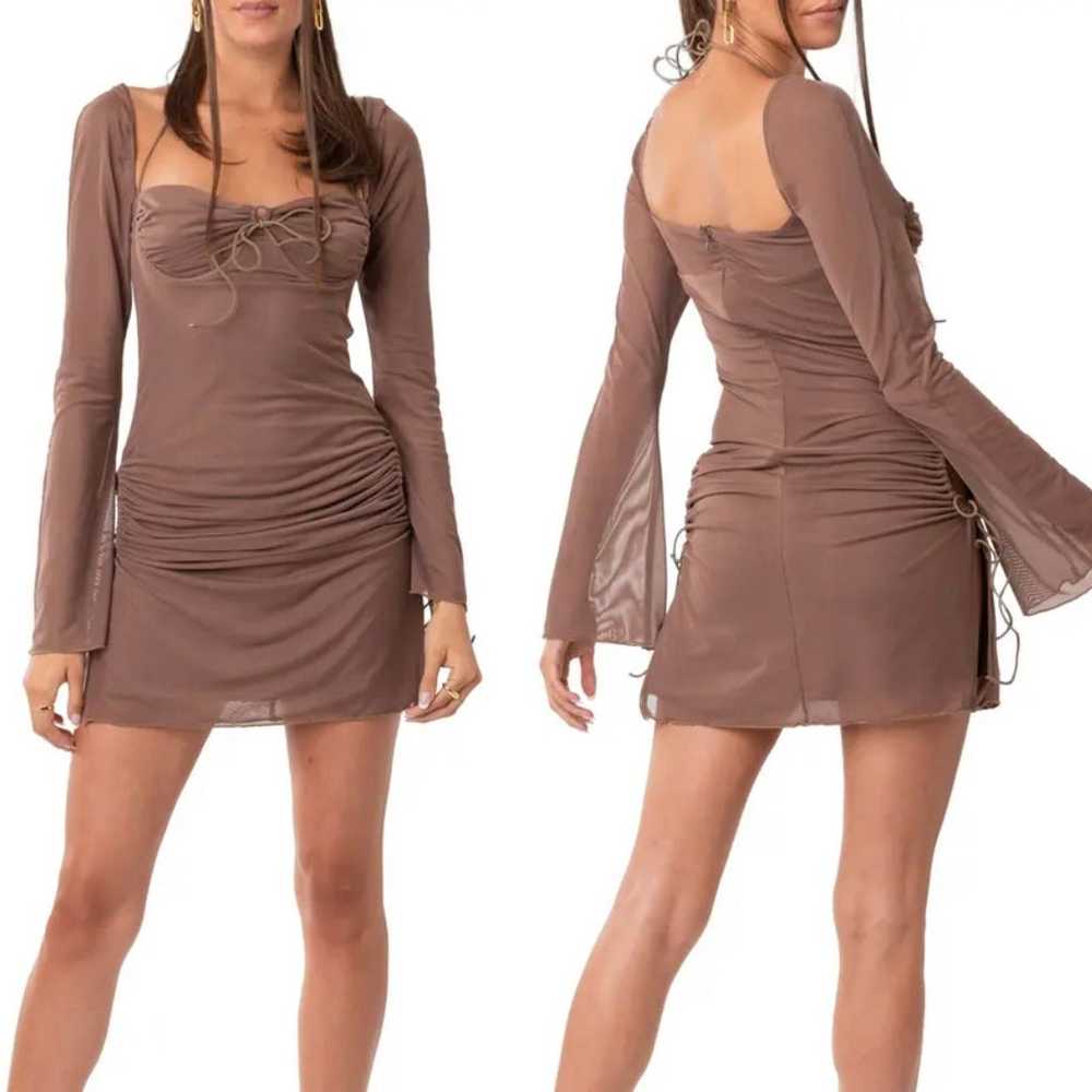 Edikted Allegra Long Sleeve Cutout Minidress - image 1