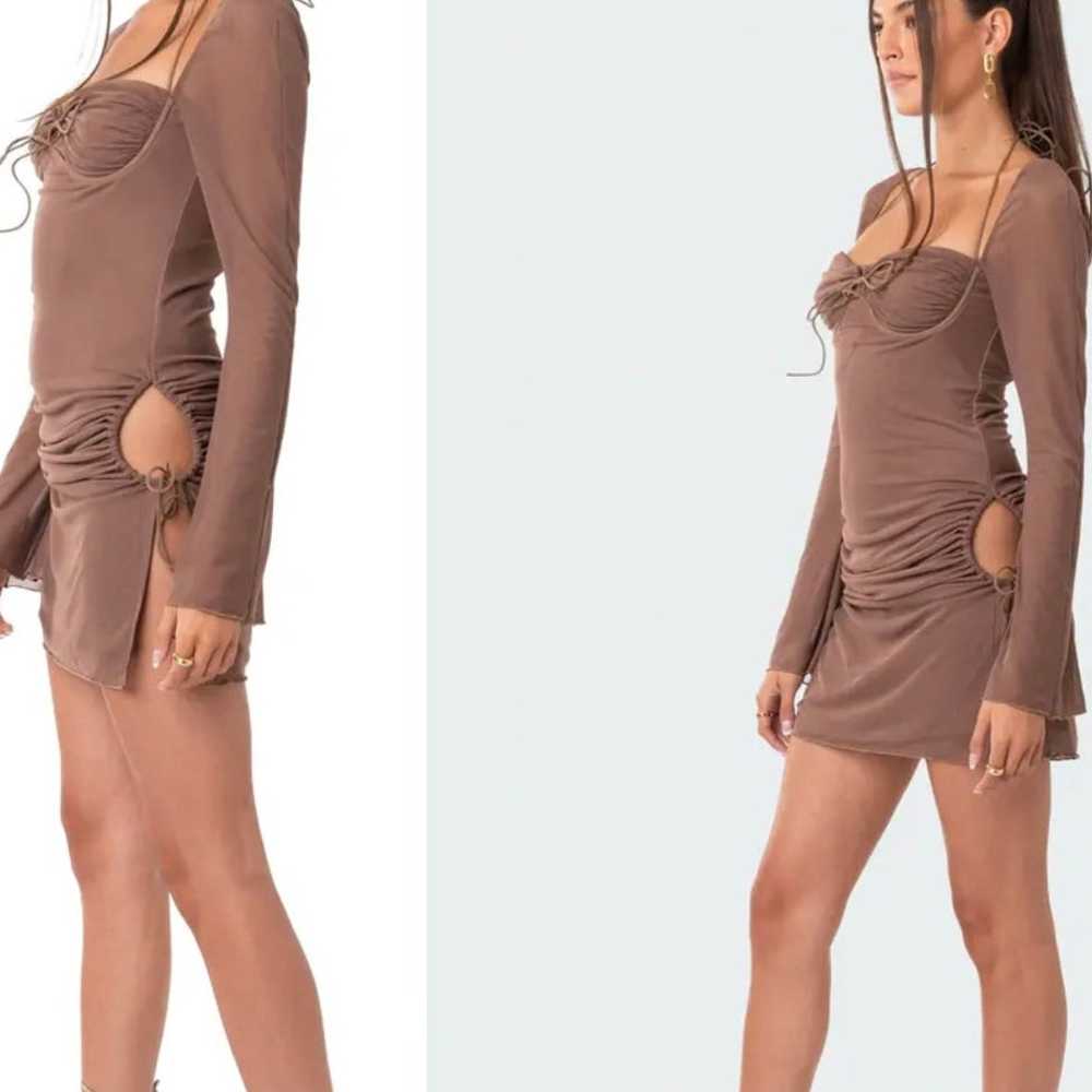Edikted Allegra Long Sleeve Cutout Minidress - image 2