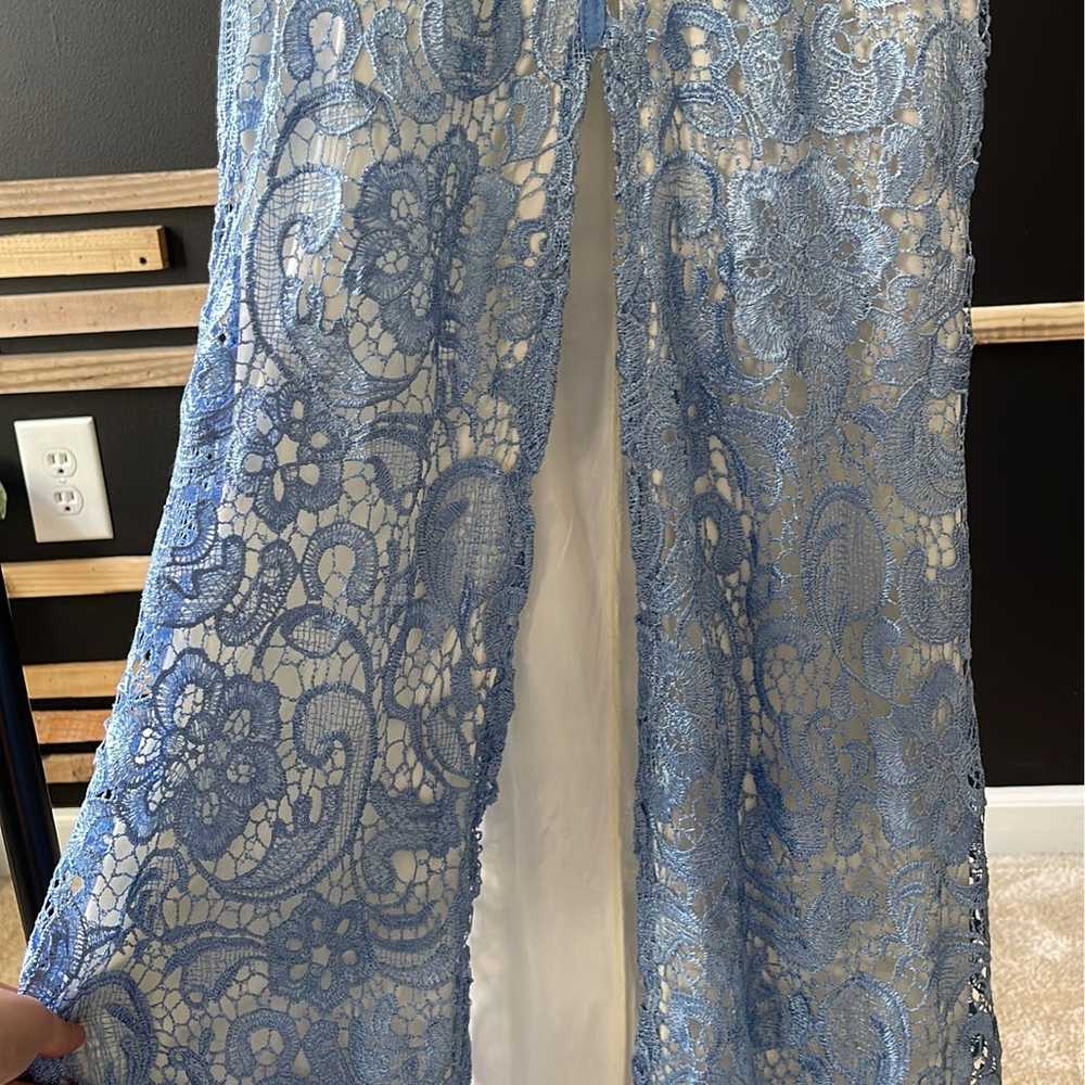 Blue Lace Prom dress - image 3
