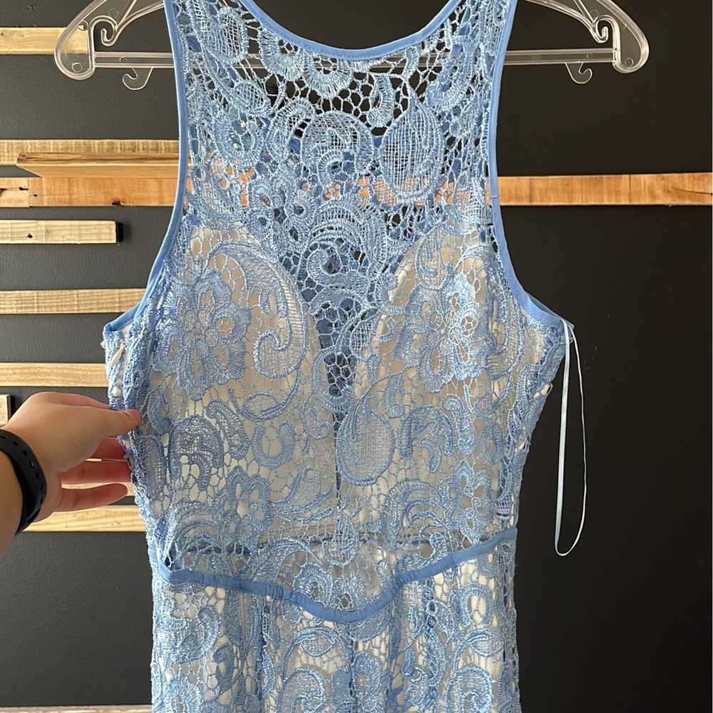 Blue Lace Prom dress - image 4