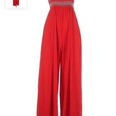 Strapless Red Jumpsuit