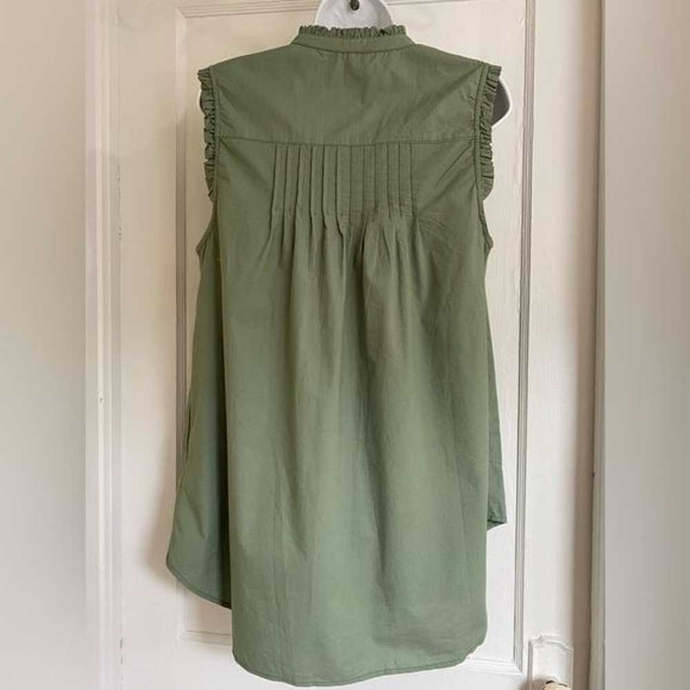 Free People Green Pin Tuck Babydoll Dress! Small.… - image 6