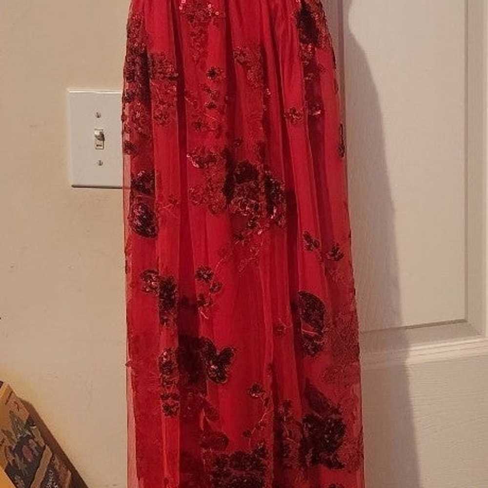 Southern Fried Chics Long Red Dress Like New - image 2