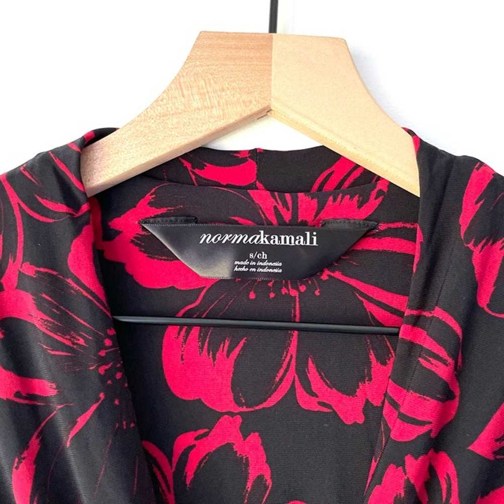 Norma Kamali Tie Front Floral Print Sleeveless Fa… - image 11