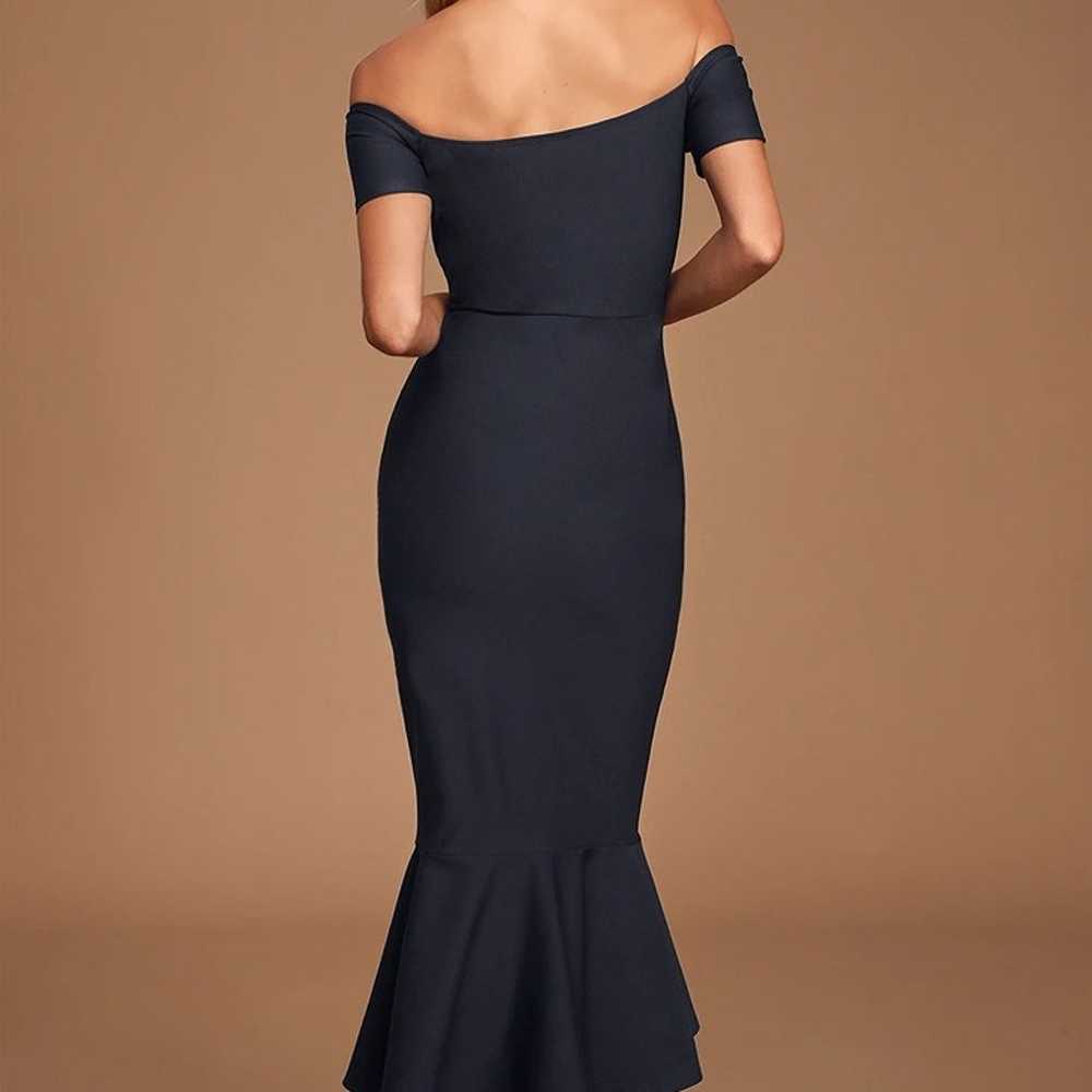How Much I Care Midnight Blue Off-the-Shoulder Mi… - image 4
