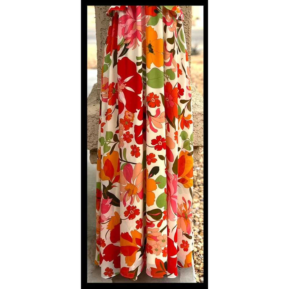 Pinkblush Red Floral Ruffle Accent Maxi Dress Siz… - image 3