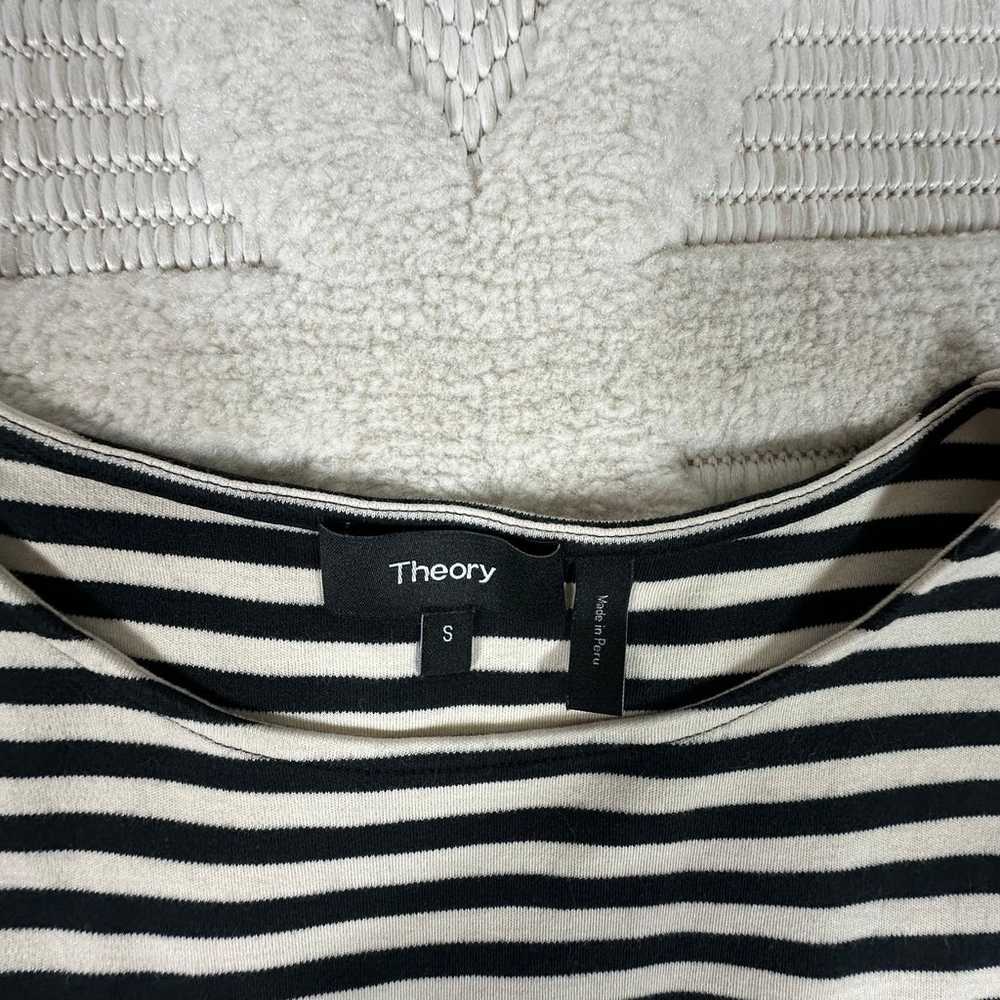Theory Dress Small  Stripe  Sleeveless Twist-Fron… - image 12
