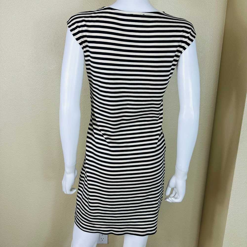 Theory Dress Small  Stripe  Sleeveless Twist-Fron… - image 7