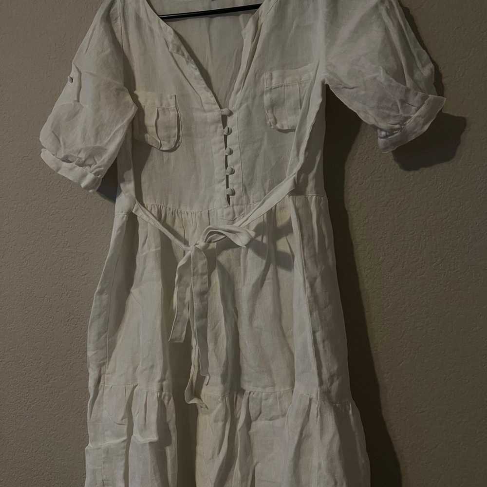 maje linen dress - image 1