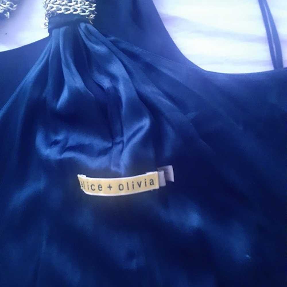 ALICE & OLIVIA BLACK SILK LITTLE DRESS WITH EMBEL… - image 5