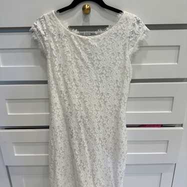 DVF white lace dress