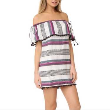 SAYLOR Angie Off the Shoulder Striped Dress