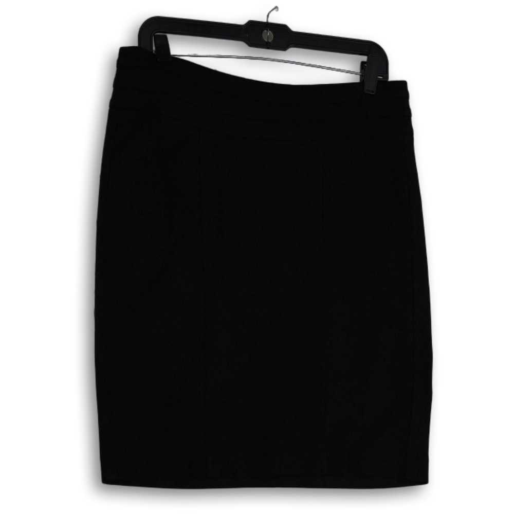 Cabi Womens Black Flat Front Back Zip Knee Length… - image 1