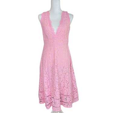 Lulu’s Kiss Kiss Pink Lace Sleeveless Midi Dress … - image 1