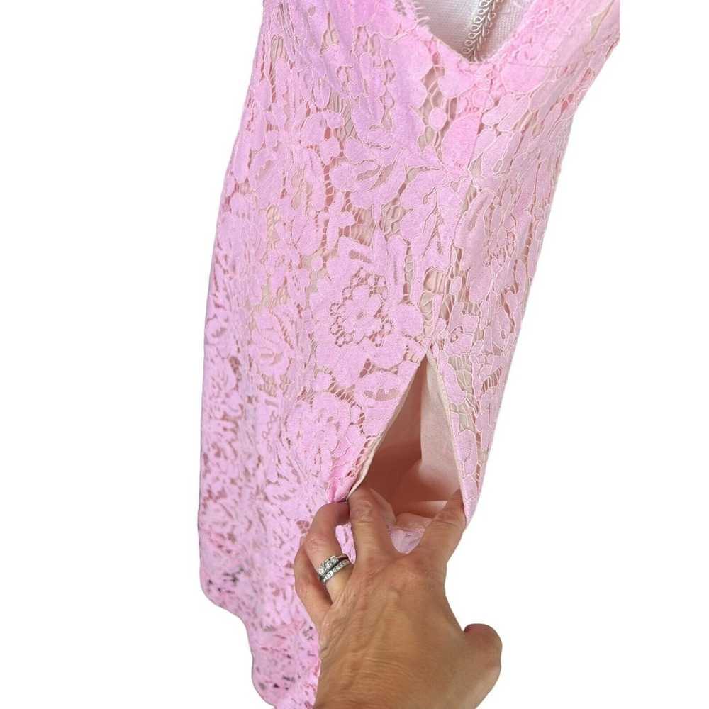 Lulu’s Kiss Kiss Pink Lace Sleeveless Midi Dress … - image 8