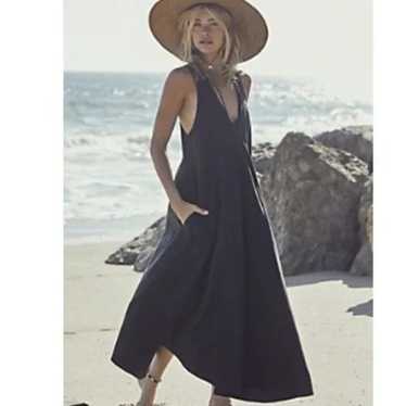 Free People Beach Black Luisa Dress, M