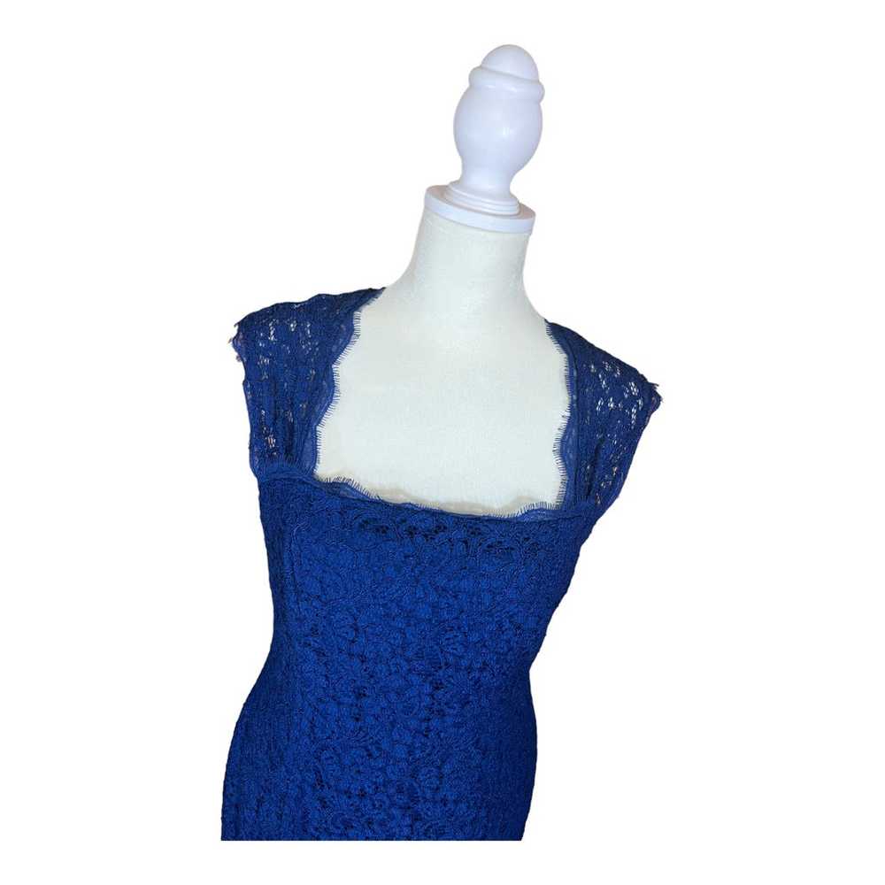 Adrianna Papell Royal Blue lace cut out mini dres… - image 3