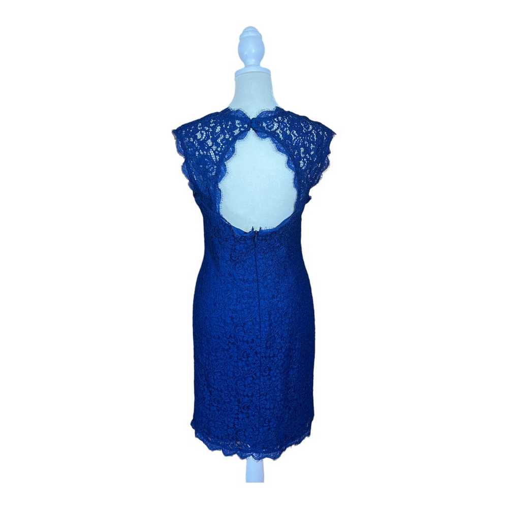 Adrianna Papell Royal Blue lace cut out mini dres… - image 4