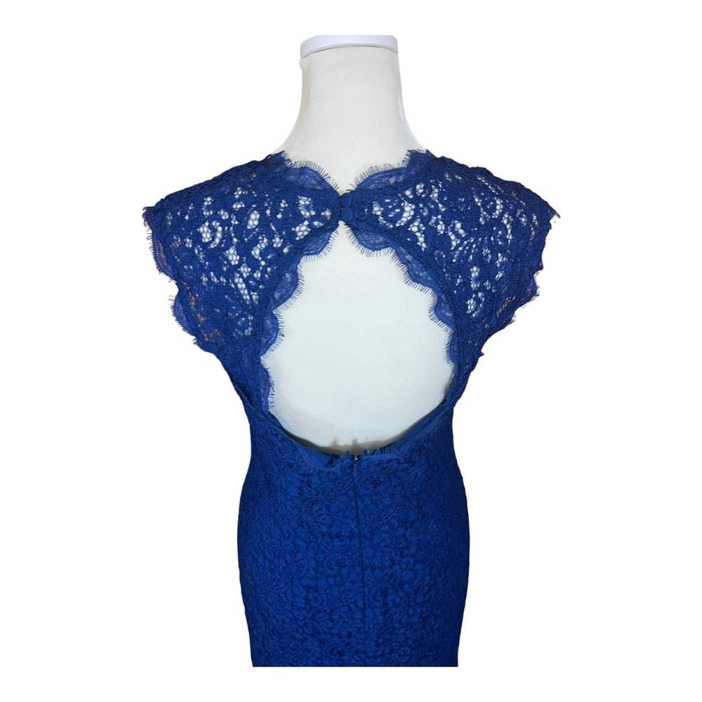 Adrianna Papell Royal Blue lace cut out mini dres… - image 5