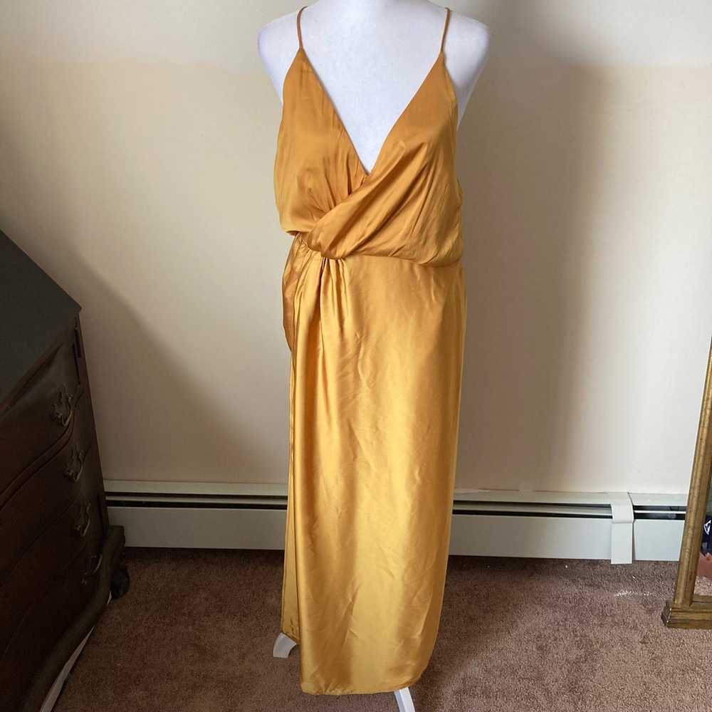 Shieke Gold Faux Wrap Dress AU size 12 (US M/8) - image 1