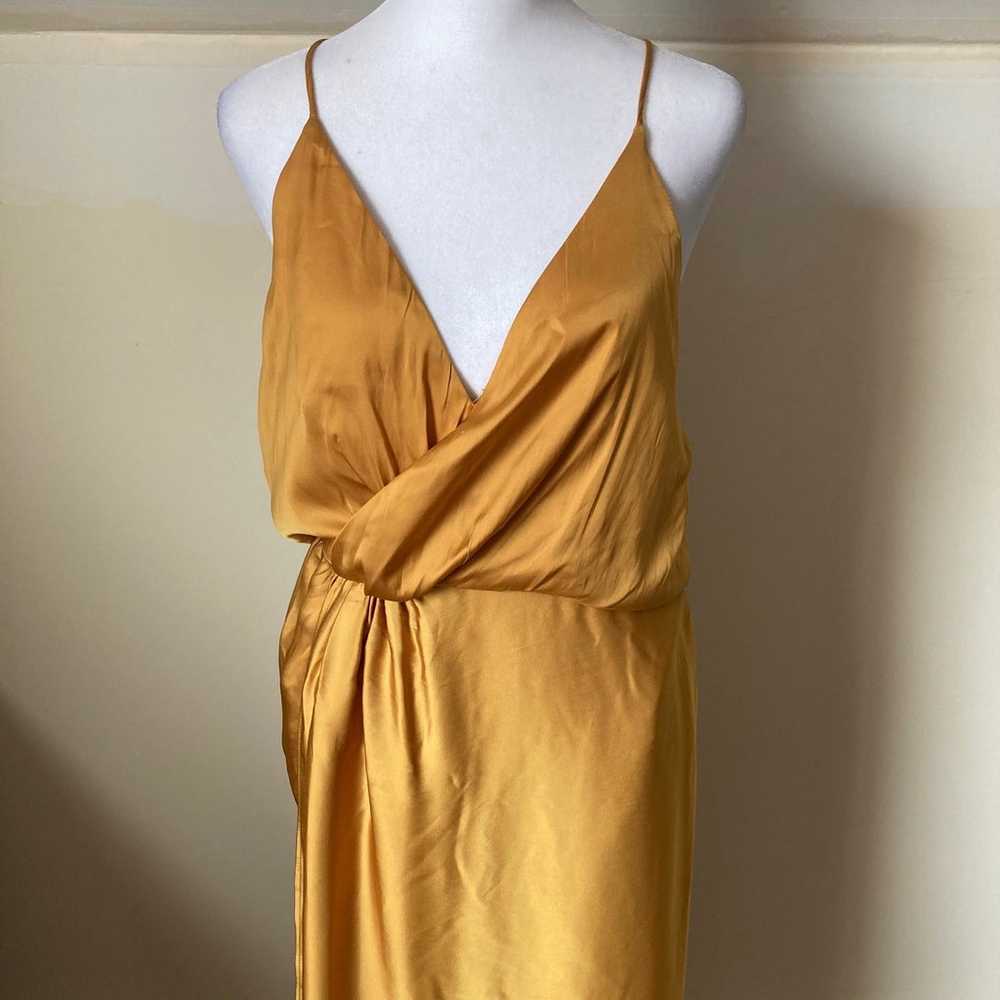 Shieke Gold Faux Wrap Dress AU size 12 (US M/8) - image 2