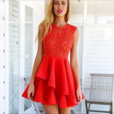 NWOT brand new Mura boutique red making waves lace