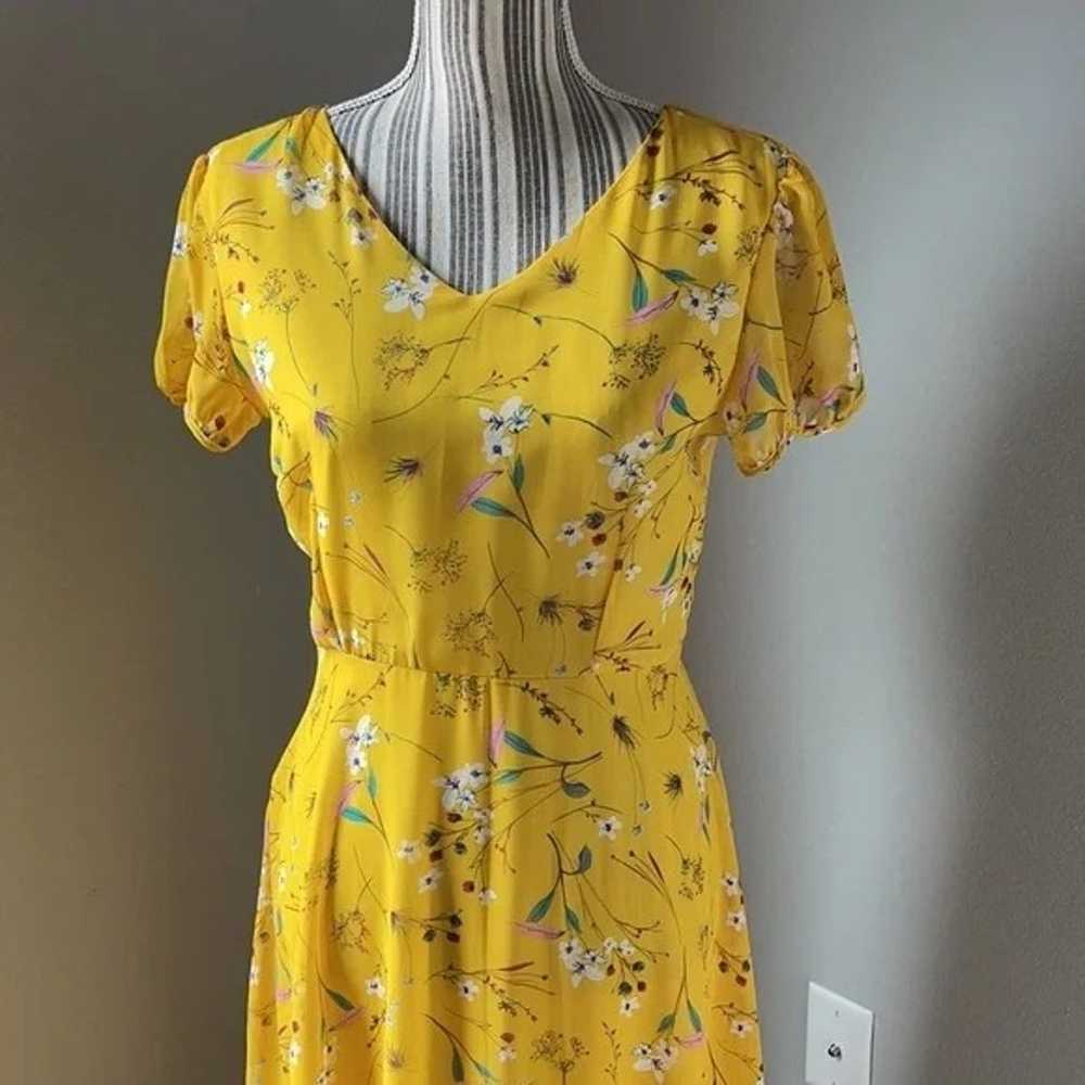 As Denzha Yellow Floral Cross Back Dress - image 3