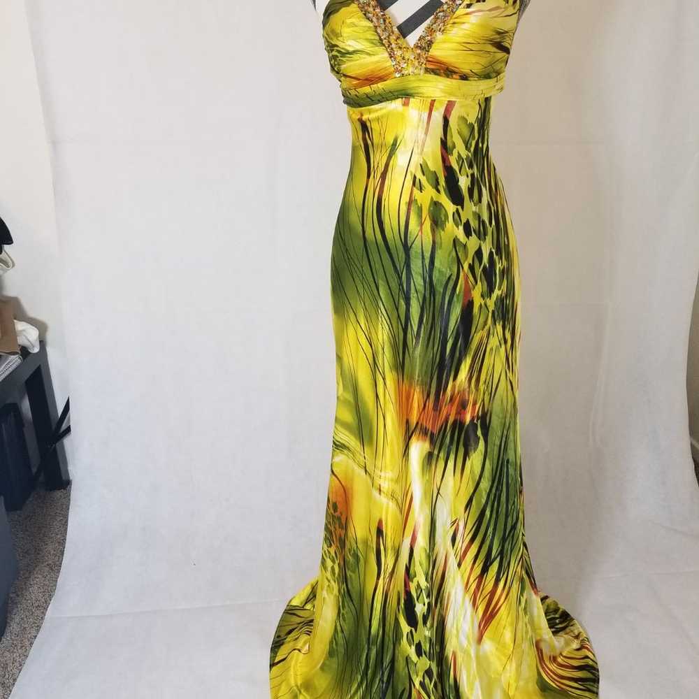 Faviana Couture Beaded Multi-Colored Animal Print… - image 2
