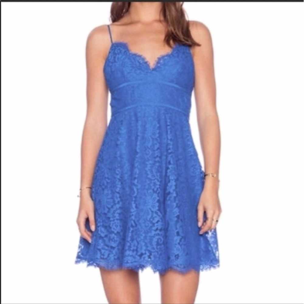 Joie Lace Fit Flare Cocktail Dress - image 1