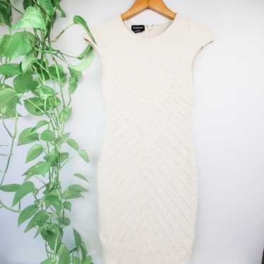 bebe cream dress