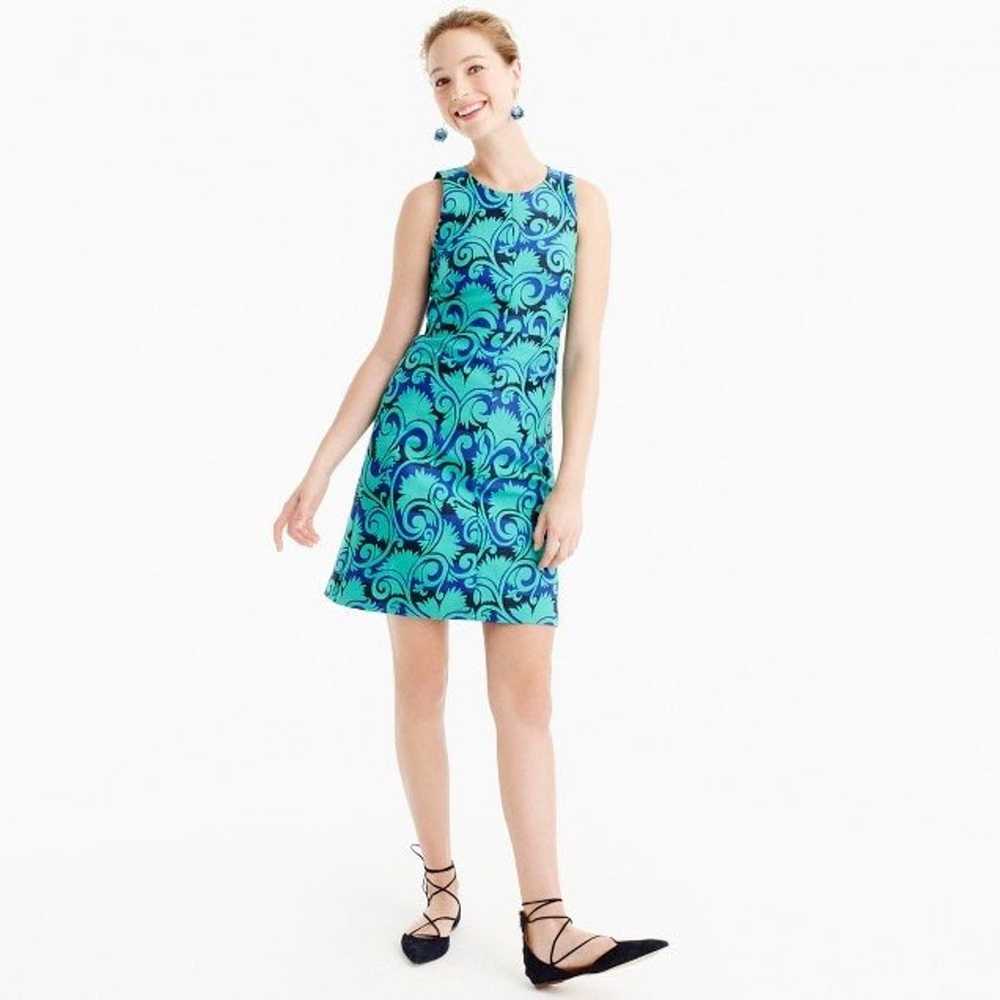 J. Crew A-Line Vineyard Jaquard Dress - image 1