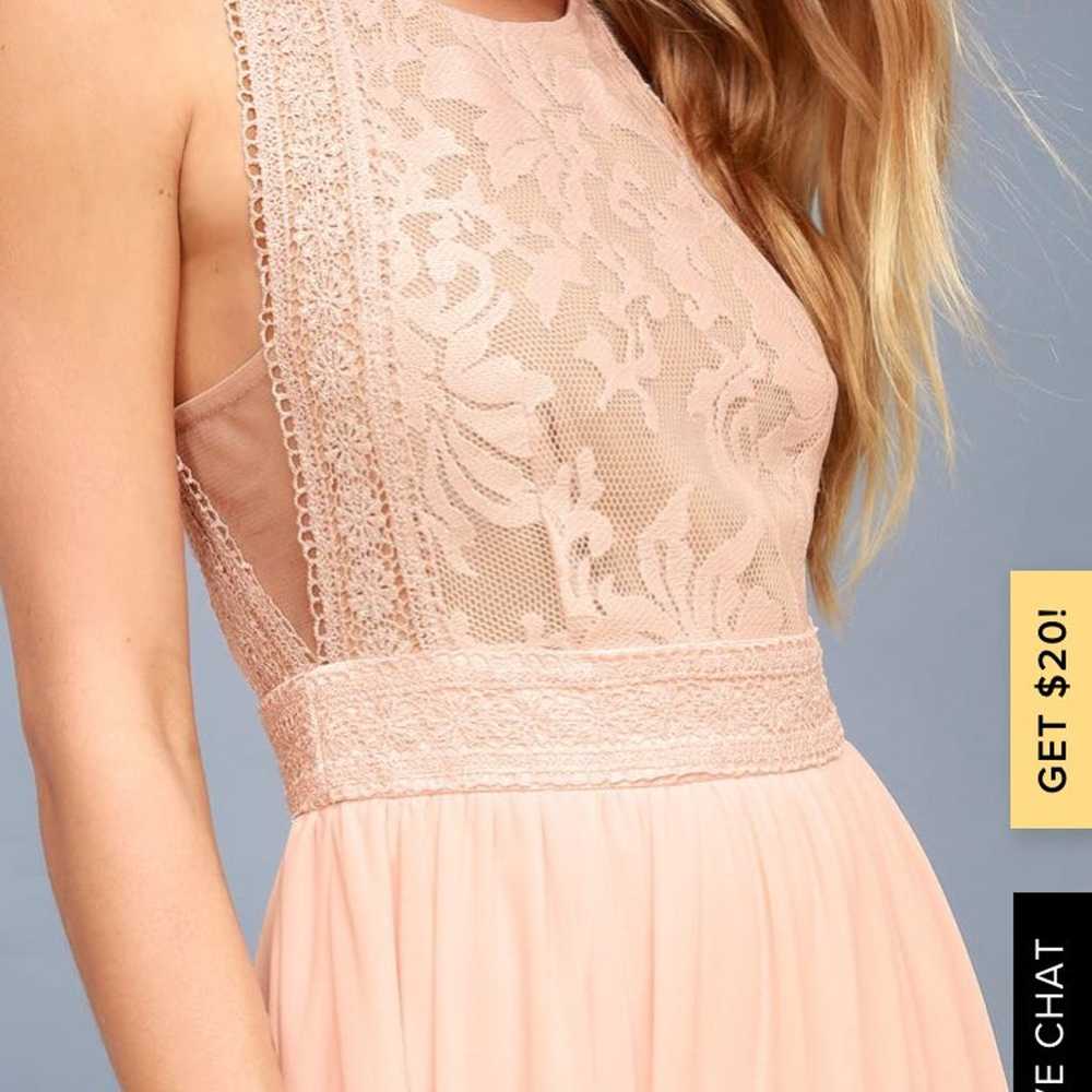 Blush Pink Lace Maxi Dress - image 4