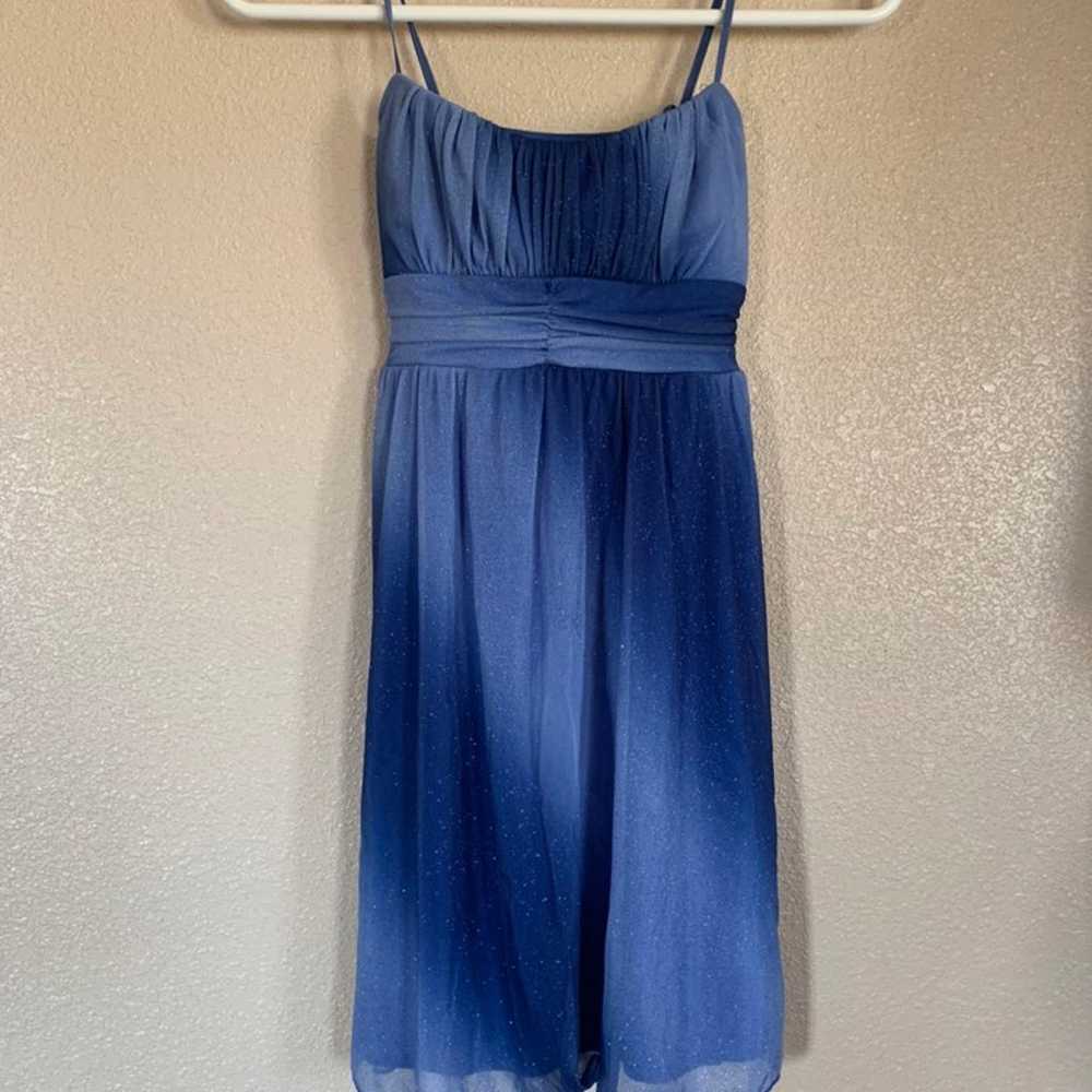 Two Tone Blue Prom Dress - image 1