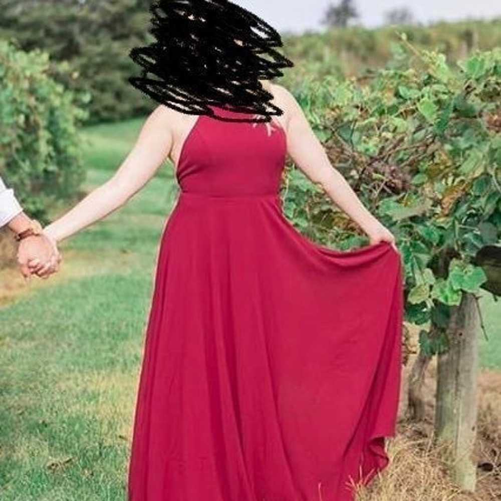 Wine Red Gown - image 4
