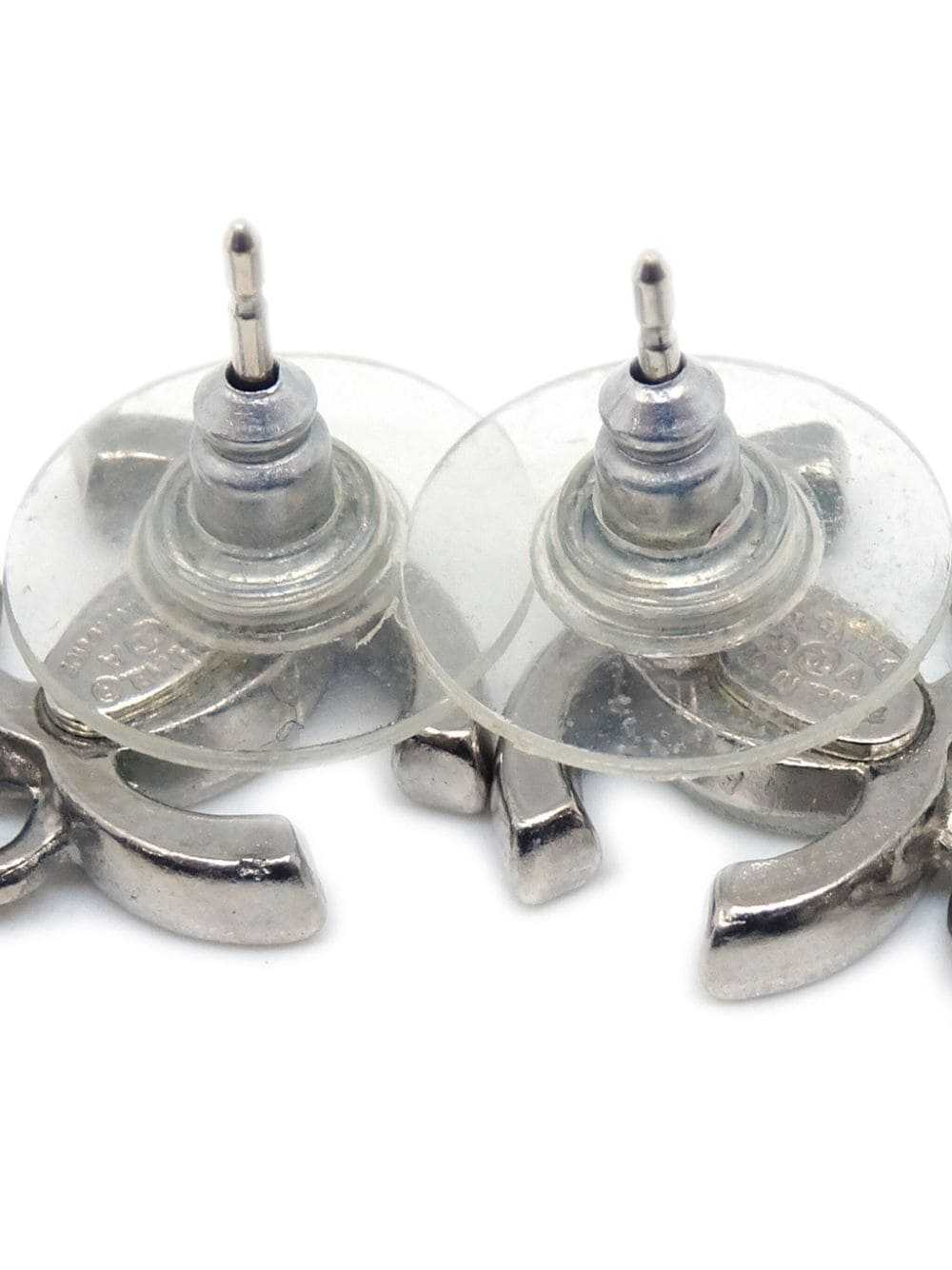 CHANEL Pre-Owned 2010 CC drop earrings - Silver - image 2