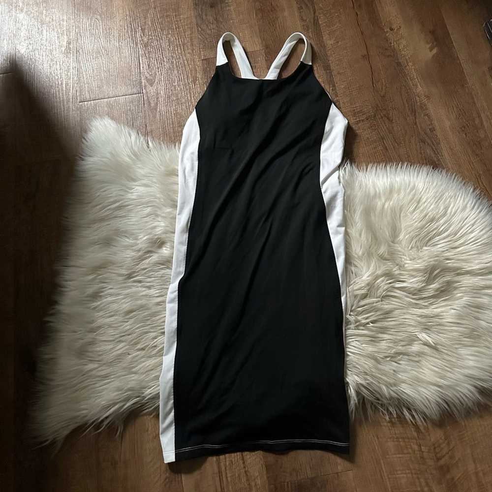 ATHLETA Colorblock White And Black Swim Dress - image 2