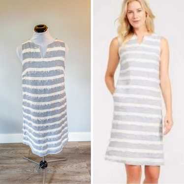 J. Mclaughlin Arroyo Fringe Striped Linen Dress