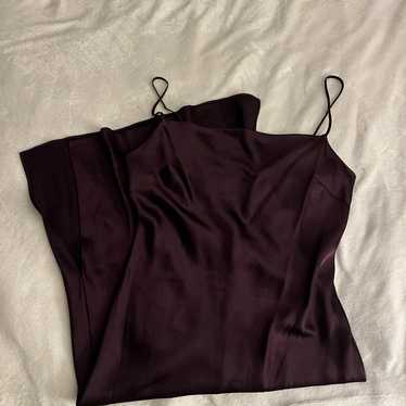 Express Satin Slip Dress - Dark Purple - Women’s M