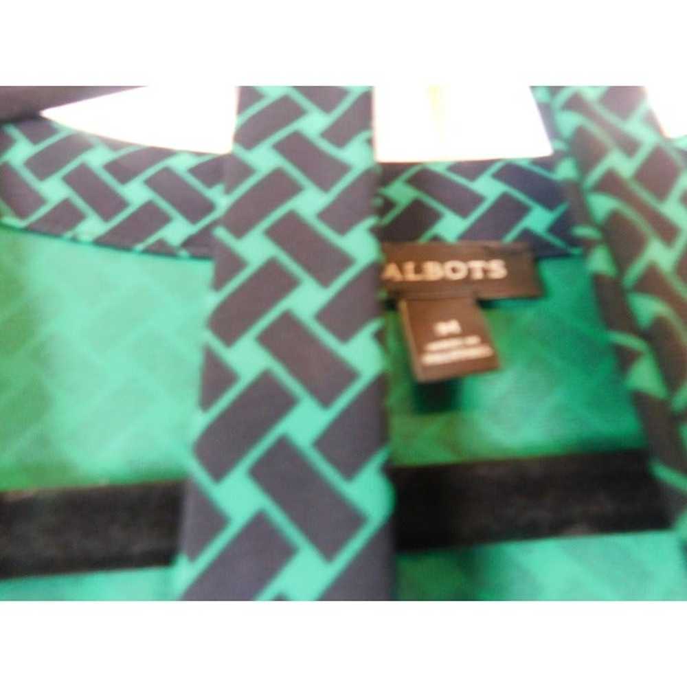 Talbots Black & Green Basket Weave Dress Surplice… - image 4