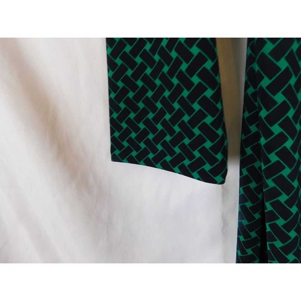 Talbots Black & Green Basket Weave Dress Surplice… - image 5