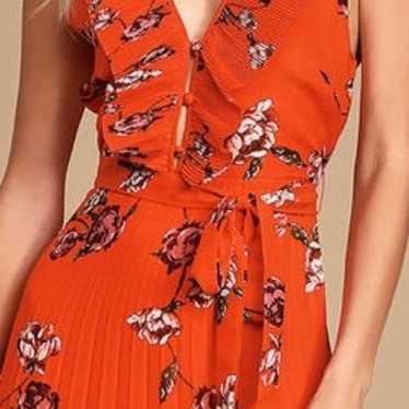 Lulus loved by you red orangw floral dress