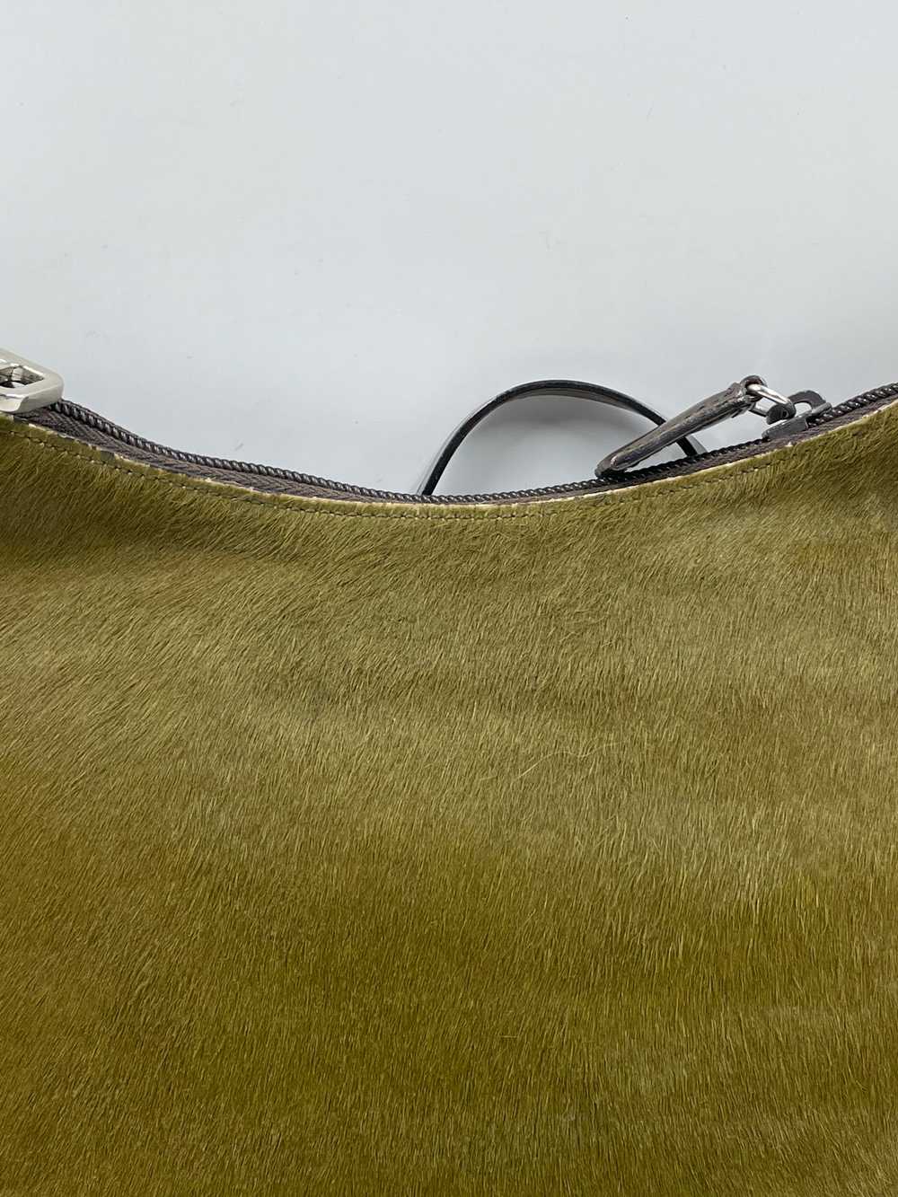 Authentic Prada Calf Hair Green Shoulder Bag - image 7