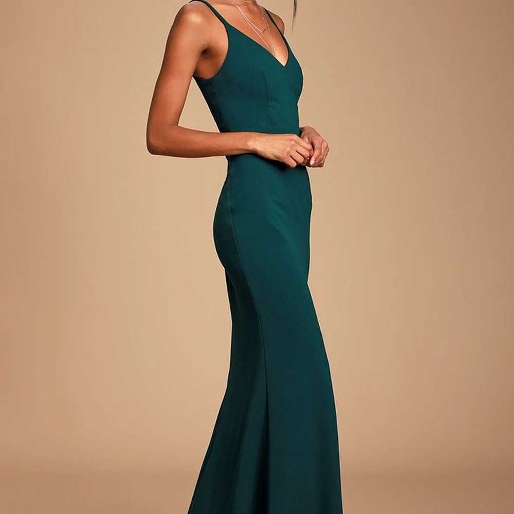 Moments Of Bliss Forest Green Backless Mermaid Ma… - image 2