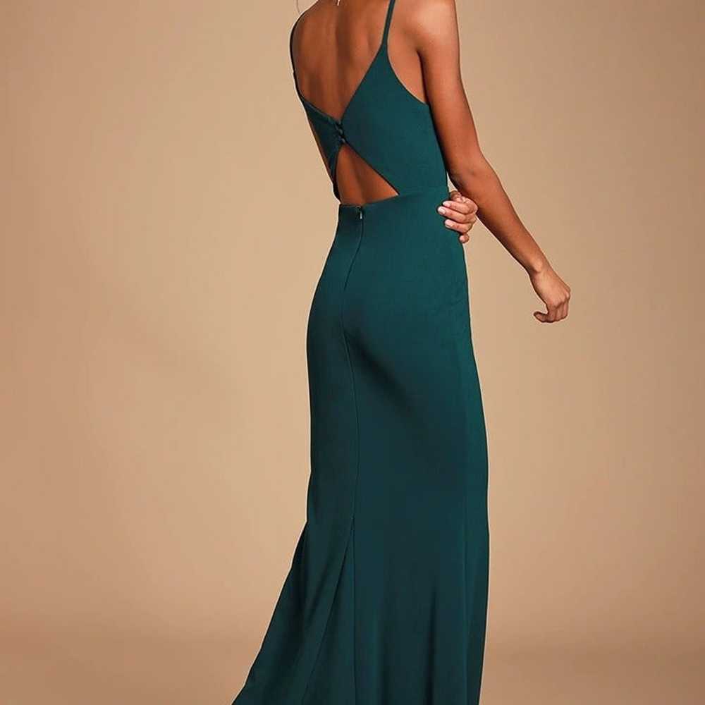 Moments Of Bliss Forest Green Backless Mermaid Ma… - image 3