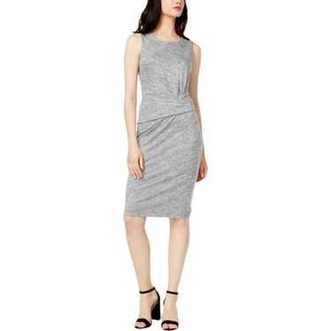 Bar III Heathered Knit Ruched Dress